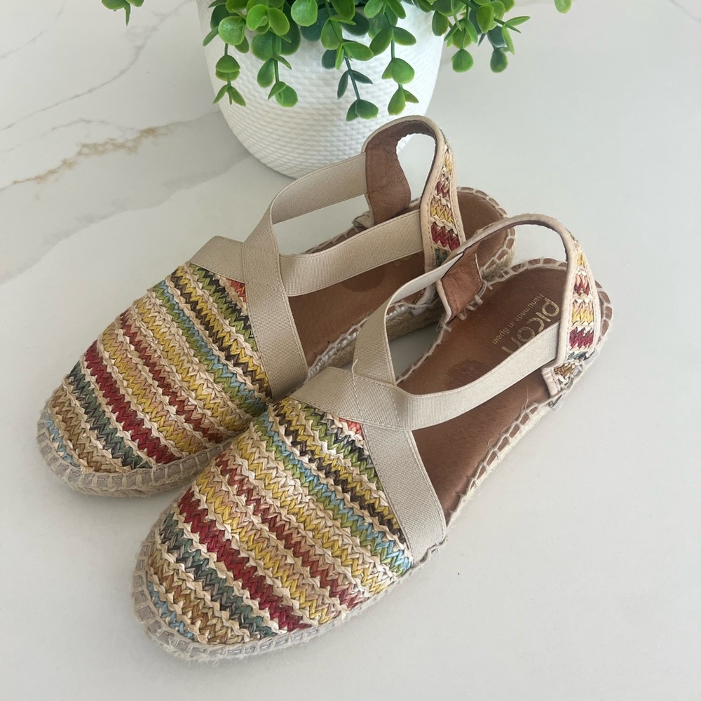PICON Anthropologie Multicolor Espadrille Sandals